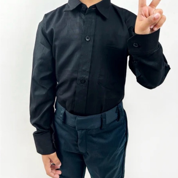 Bergamo New York Other - Stylish Black Kids Dress Shirt And Pants